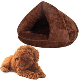 Triangular Cat Kennel Warm Thicken Mongolian Yurt Pet Dogs Cats House Size: M, 40×40×30cm, Size: M Size: M Dark Coffee