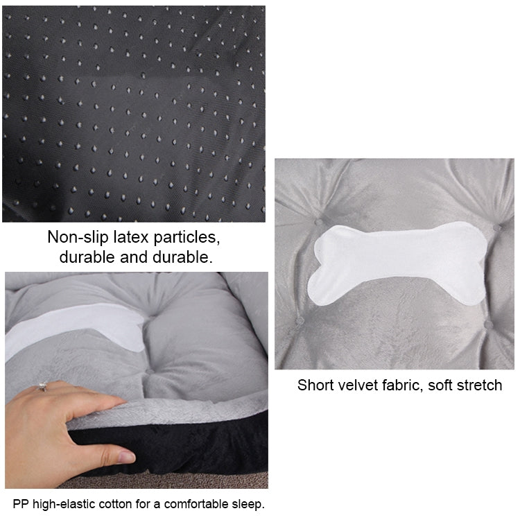 Dog Bone Pattern Big Soft Warm Kennel Pet Dog Cat Mat Blanket, Size: S, 60×45×15cm, Size: S