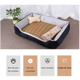 Dog Bone Pattern Big Soft Warm Kennel Pet Dog Cat Mat Blanket, Size: S, 60×45×15cm, Size: S