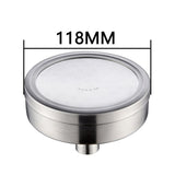 Removable and Washable 304 Stainless Steel Round Pressurized Top Spray Shower Head, Size: 118mm, Pattern D