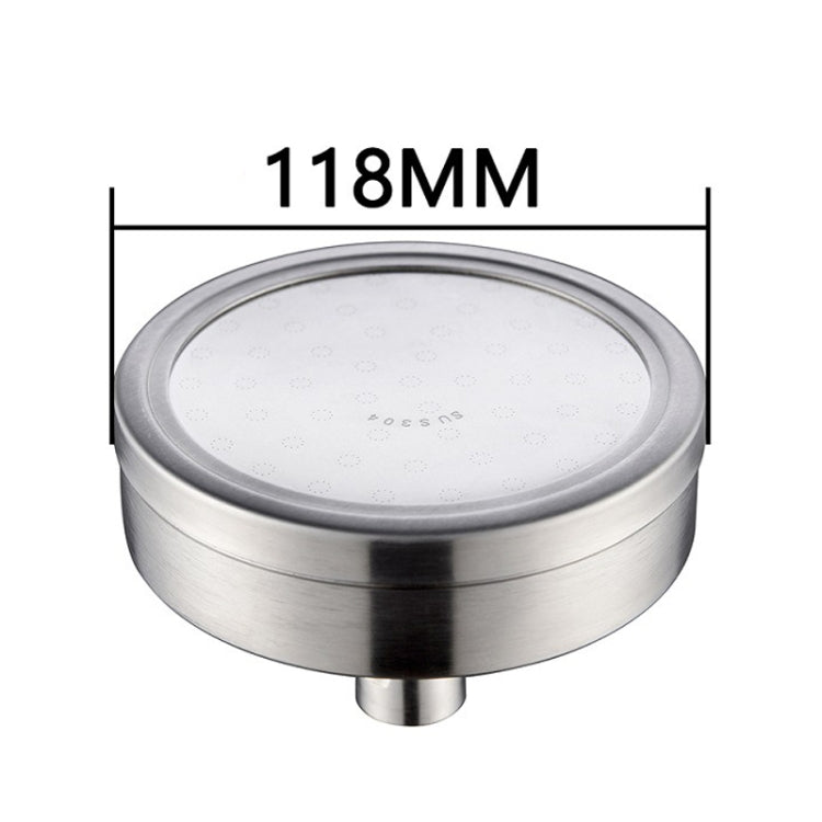 Removable and Washable 304 Stainless Steel Round Pressurized Top Spray Shower Head, Size: 118mm, Pattern D