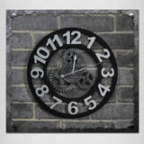 Originality American Industrial Style Wood Vintage Old Gear Wall Clock