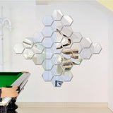 12 PCS 3D Hexagonal Mirror Wall Stickers Set, Size: 10*10cm, Size: 10*10cm (Silver), Size: 10*10cm (Black), Size: 10*10cm (Gold), Size: 10*10cm (Blue), Size: 10*10cm (Red)