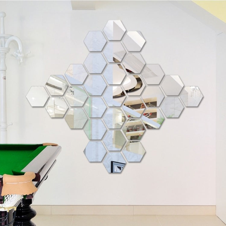 12 PCS 3D Hexagonal Mirror Wall Stickers Set, Size: 8*8cm, Size: 8*8cm(Silver), Size: 8*8cm (Black), Size: 8*8cm(Gold), Size: 8*8cm(Blue), Size: 8*8cm(Red)