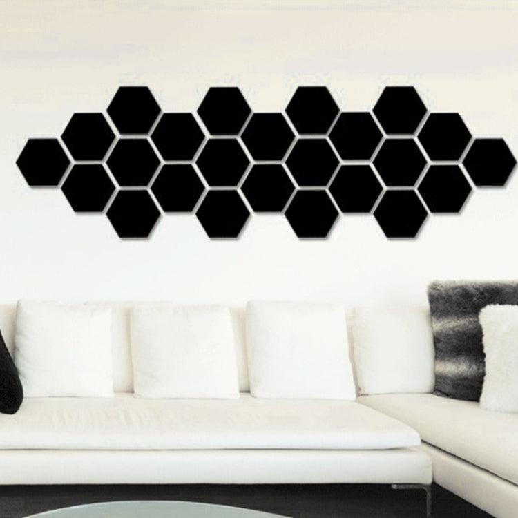 12 PCS 3D Hexagonal Mirror Wall Stickers Set, Size: 4*4cm, Size: 4*4cm (Black), Size: 4*4cm (Gold), Size: 4*4cm (Silver)
