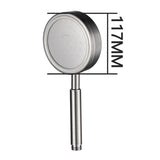 Removable and Washable 304 Stainless Steel Round Pressurized Handheld Shower Head, Size: 117mm, Pattern E