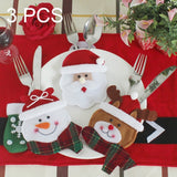 3 in 1 Christmas Decoration Round Face Style Cutlery Holders, Round Face Style Round Face Style