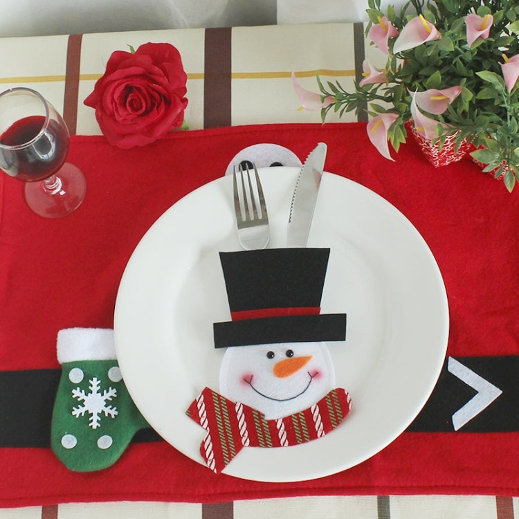 3 in 1 Christmas Decoration Cartoon Style Cutlery Holders, Cartoon Style