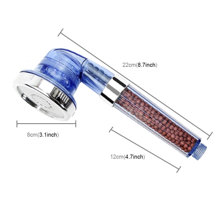 3 Settings Adjustable PC Negative Ions Shower Head, Size: Large, Interface: 2cm, 3 Settings Size: Large,(Blue), 3 Settings Size: Large(Transparent)