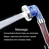 3 Settings Adjustable PC Negative Ions Shower Head, Size: Large, Interface: 2cm, 3 Settings Size: Large,(Blue), 3 Settings Size: Large(Transparent)