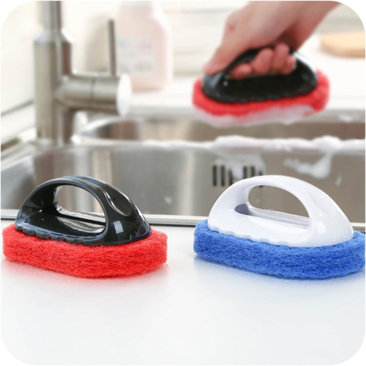2pcs Decontamination Sponge Hard Bottom Cleaning Brushes Dry and Wet Cleaning Brush for Kitchen / Cooking Bench / Bathroom / Bathtub , Random Color Delivery, Dry and Wet Cleaning Brush