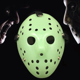 Halloween Party Cool Thicken Jason Mask, Fluorescent Green, Gold, Red + White, Silver