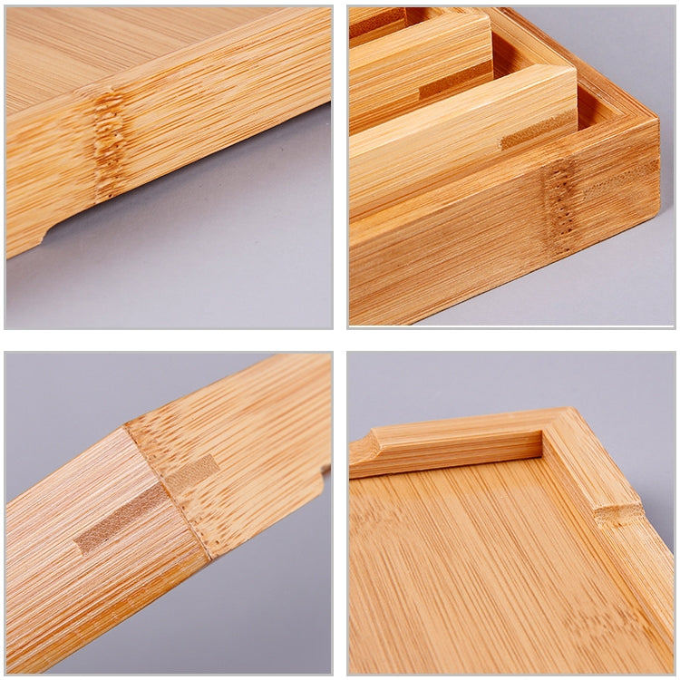 Bamboo Right Angle Tea Tray Tea Table, Size: 41x29cm, Size: 41x29cm
