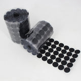 1000 PCS 10mm Round Nylon Adhesive Hook and Loop Fastener, 10mm (Black), 10mm (White)