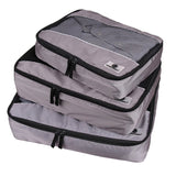 3 PCS / Sets Multi-function Football Texture 210D Polyester Waterproof Travel Clothes Underwear Storage Bag Grey