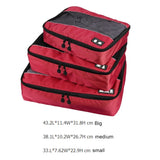 3 PCS / Sets Multi-function Football Texture 210D Polyester Waterproof Travel Clothes Underwear Storage Bag