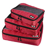 3 PCS / Sets Multi-function Football Texture 210D Polyester Waterproof Travel Clothes Underwear Storage Bag
