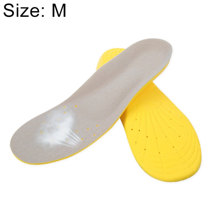 1 Pair PU Breathable Soft Sports Shock-absorbing Insole Sweat-absorbent Foot Pad Elastic Shoe Insert, Size: M(6-9 Yards), Size: M(6-9 Yards) Size: M(6-9 Yards) Yellow