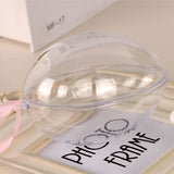 6 PCS Transparent Plastic Hollow Ellipsoid Easter Christmas Wedding Decorations, 6 PCS
