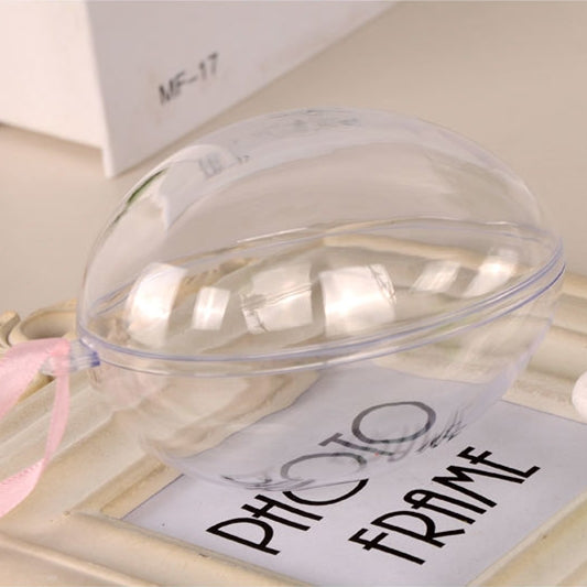 6 PCS Transparent Plastic Hollow Ellipsoid Easter Christmas Wedding Decorations, 6 PCS