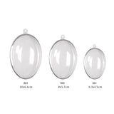6 PCS Transparent Plastic Hollow Ellipsoid Easter Christmas Wedding Decorations, 6 PCS