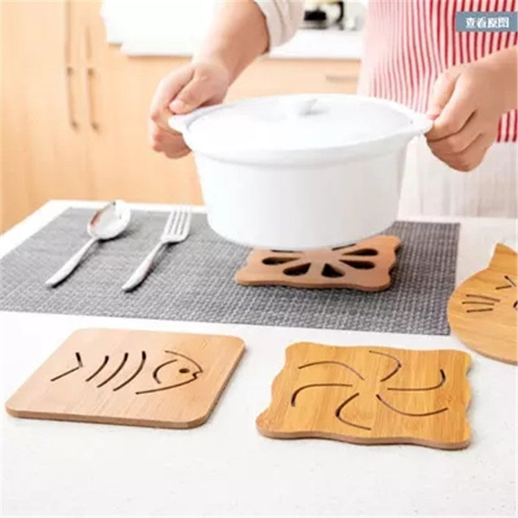 5pcs Cute Cartoon Kitchen Table Protect Wood Cup Pad Heat Insulation Coaster Mat, Random Style Delivery, Table Mats 2