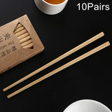 10 Pairs Natural Yellow Sandal Wood Non-slip Chopsticks Default Title