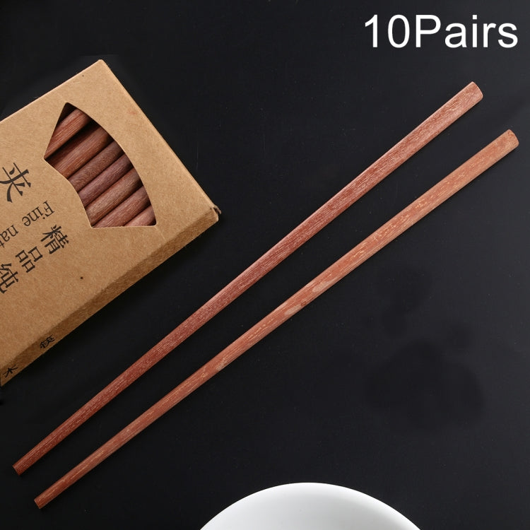 10 Pairs Natural Red Sandal Wood Non-slip Chopsticks Default Title