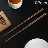 10 Pairs Natural Wenge Non-slip Chopsticks Default Title