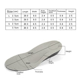 3.5cm PU Breathable Sport Height Increase Insoles, Size: S (3.5cm)
