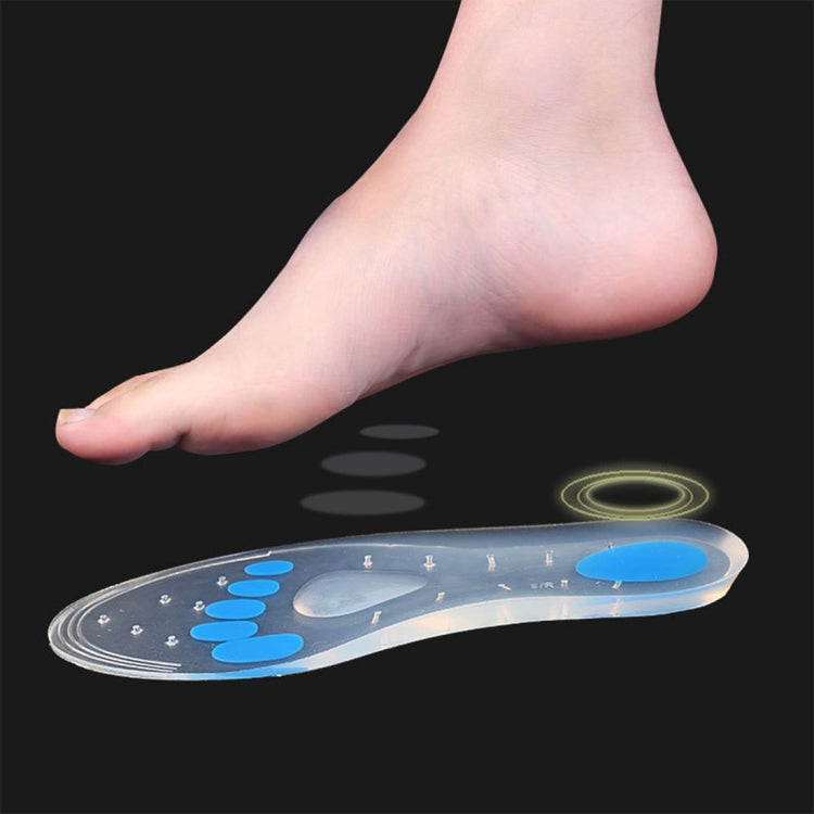 1 Pair Transparent Cushioning Silica Gel Insoles Size: 35-37yards, Size: 35-37yards Size: 35-37yards