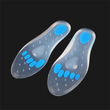1 Pair Transparent Cushioning Silica Gel Insoles Size: 40-41yards, Size: 40-41yards