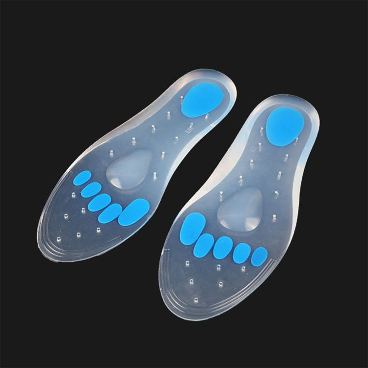 1 Pair Transparent Cushioning Silica Gel Insoles Size: 42-43yards, Size: 42-43yards