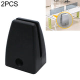 2 PCS Space Aluminum Alloy Desk Screen Clamps Screen Baffle Black