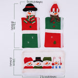 3 in 1 Christmas Style Cloth Fridge Microwave Oven Door Handle Cover Set, Size: 23*14cm, 3 in 1 Set