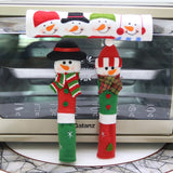 3 in 1 Christmas Style Cloth Fridge Microwave Oven Door Handle Cover Set, Size: 23*14cm, 3 in 1 Set