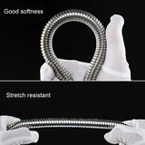 1.5m Flexible Stainless Steel Showerhead Hose Pipe Double Interlock Copper Interface Anti Burst Bath Water Pipe, 1.5m (Double Interlock)
