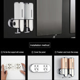 Triple Hotel Shower Manual Dispenser Wall Mounted Washing Liquid Shampoo Soap Bottle, Capacity: 1200ml, 1200ml/White, 1200ml/Black, 1200ml/Gold, 1200ml/Red, 1200ml/Silver, 1200ml/Transparent