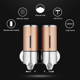 Triple Hotel Shower Manual Dispenser Wall Mounted Washing Liquid Shampoo Soap Bottle, Capacity: 1200ml, 1200ml/Stainless Steel