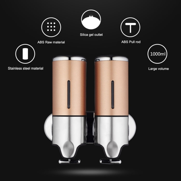 Triple Hotel Shower Manual Dispenser Wall Mounted Washing Liquid Shampoo Soap Bottle, Capacity: 1200ml, 1200ml/Stainless Steel