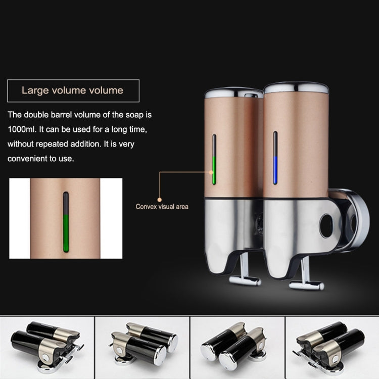 Triple Hotel Shower Manual Dispenser Wall Mounted Washing Liquid Shampoo Soap Bottle, Capacity: 1200ml, 1200ml/Stainless Steel