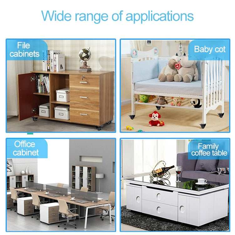 2 PCS 2 inch Furniture Cabinet Coffee Table Silent Screw Universal Wheel, 2 inch Screw Universal Wheel