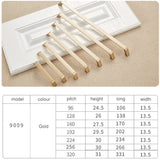 9009-224 Modern Simple Cabinet Door Handle Drawer Wardrobe Zinc Alloy Handle, 9009-224