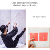 10pcs PVC + Stainless Steel Thick Plum Shape Seamless Adhesive Hook Waterproof Transparent Strong Stick Hook Kitchen Wall Mount, Thick