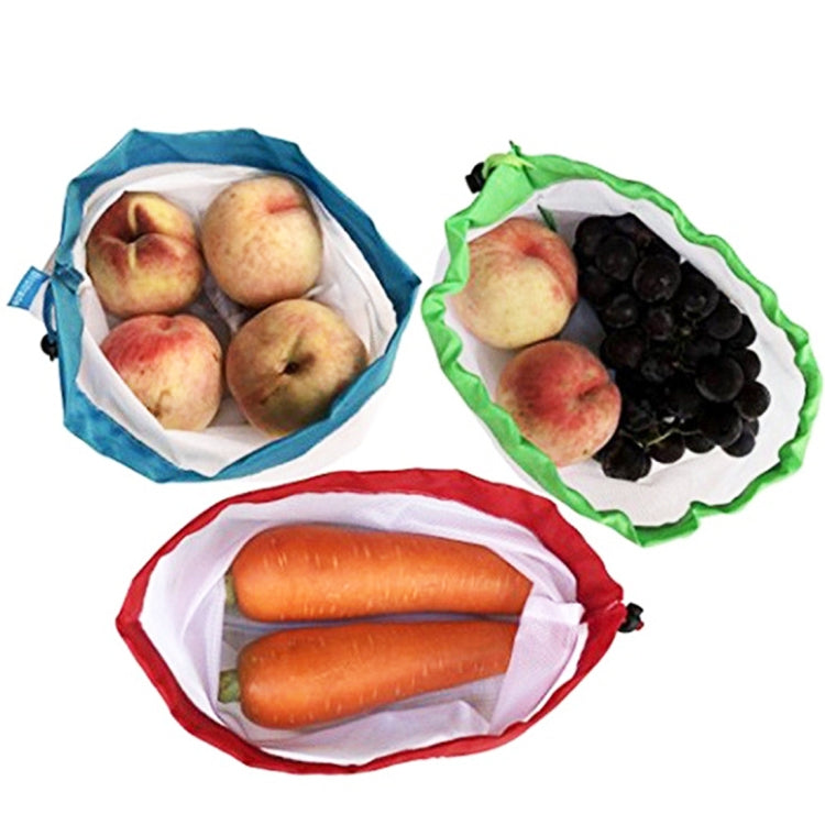10 PCS Double-Stitched Strength Reusable Fruit Sandwich Pouch Mesh Storage Bags, Size: 30cm x 43cm, Random Color Delivery, Size: 30cm x 43cm