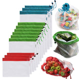 10 PCS Double-Stitched Strength Reusable Fruit Sandwich Pouch Mesh Storage Bags, Size: 30cm x 43cm, Random Color Delivery, Size: 30cm x 43cm
