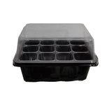 Seedling Tray Sprout Plate 12 Holes Nursery Pots Tray Lids Box For Gardening Bonsai Mini Greenhouse Nursery Plate, 12 Holes, 5pcs 12 Holes