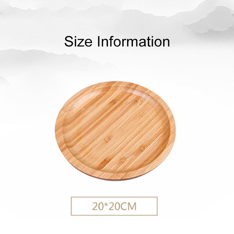 Household Creative Simple Round Bamboo Tea Tray Mini Tea Table, Diameter: 20cm, Diameter: 20cm