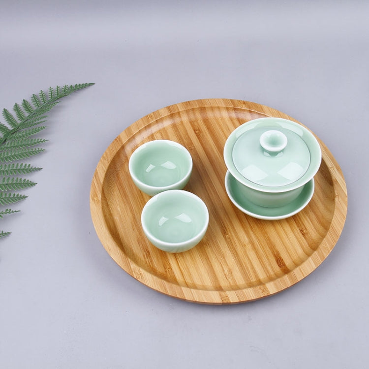 Household Creative Simple Round Bamboo Tea Tray Mini Tea Table, Diameter: 20cm, Diameter: 20cm