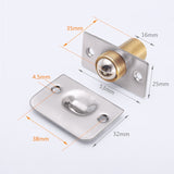 1 Pair 107 Stainless Steel Invisible Door Bead Spring Beads Special Bead Lock Door Bead, 107 Copper + stainless Steel Panel